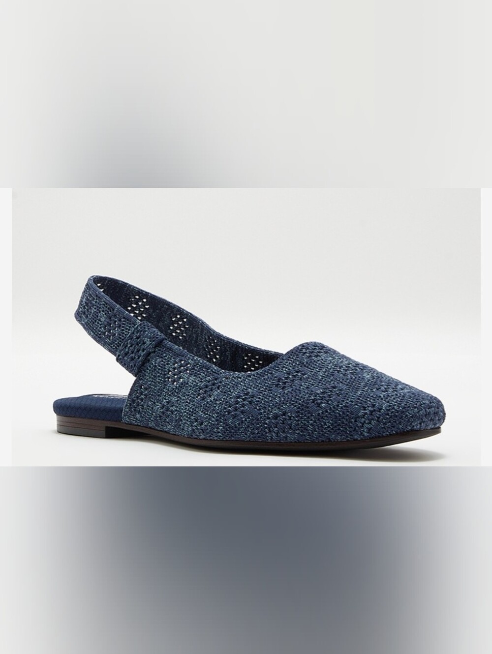 Skechers Women's Dark Navy Knit Slip-On Ballet Flat